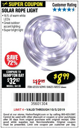 Save $4 on a Solar Rope Light