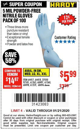 Just $5.99 for a 100-Pack of Disposable Nitrile Gloves