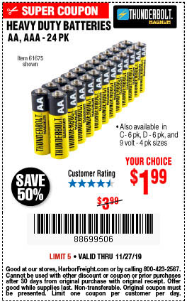 AA Heavy Duty Batteries, 24 Pk.