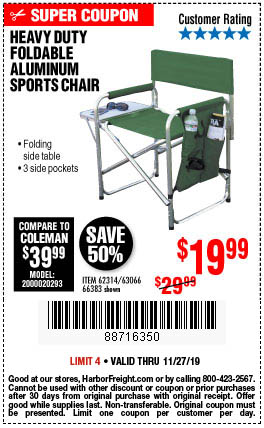 Foldable Aluminum Sports Chair - Green