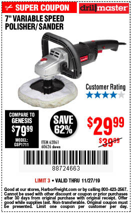 7 in. 10 Amp Variable Speed Polisher