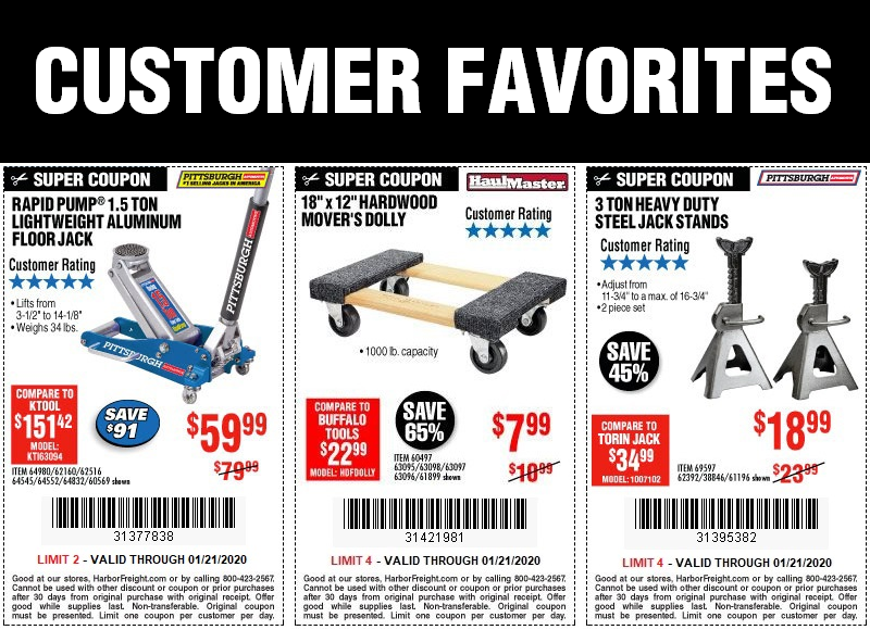 Save Big on Customer Favorites, Now Through January 21, 2020