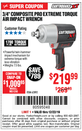 3/4 in. Composite Xtreme Torque Air Impact Wrench