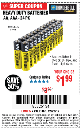 AA Heavy Duty Batteries, 24 Pk.