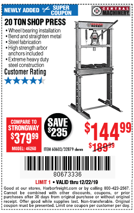 H-Frame Industrial Heavy Duty Floor Shop Press