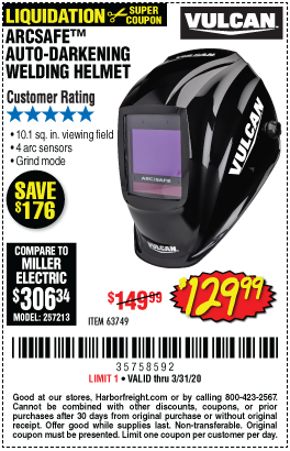 ArcSafe™ Auto Darkening Welding Helmet