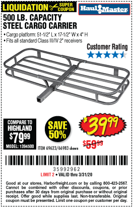 500 lb. Steel Cargo Carrier