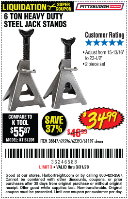 6 ton Steel Jack Stands