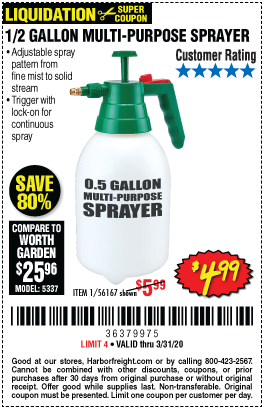 0.5 gallon Multi-Purpose Sprayer