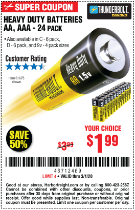 AA Heavy Duty Batteries, 24 Pk.