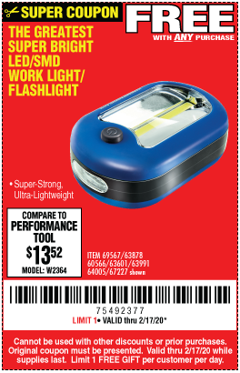 Ultra Bright LED Portable Worklight/Flashlight