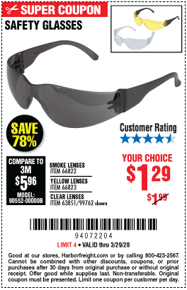 Safety Glasses with Clear Lenses