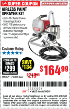 KRAUSE BECKER Airless Paint Sprayer Kit for 164.99 Harbor Freight Coupons