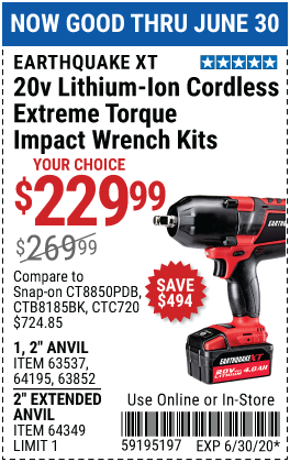 20V Max Lithium 1/2 in. Cordless Xtreme Torque Impact Wrench Kit