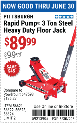 3 Ton Heavy Duty Rapid Pump® Floor Jack