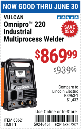 OmniPro™ 220 Industrial Multiprocess Welder with 120/240 Volt Input