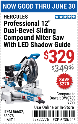 12 in. Dual-Bevel Sliding Compound Miter Saw with Precision LED Shadow Guide