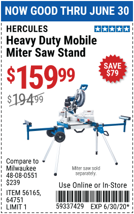 Professional Rolling Miter Saw Stand