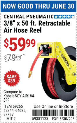 3/8 in. x 50 ft. Retractable Hose Reel