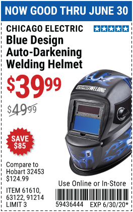 Blue Design Auto Darkening Welding Helmet