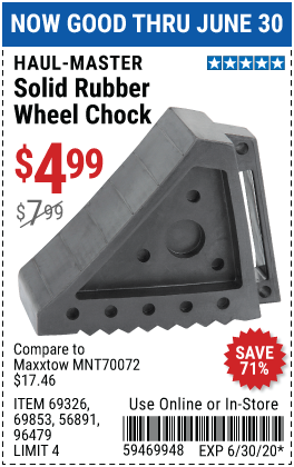 Solid Rubber Wheel Chock