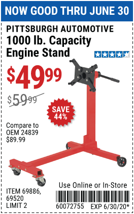 1000 lb. Capacity Engine Stand