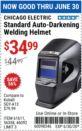 Standard Auto Darkening Welding Helmet