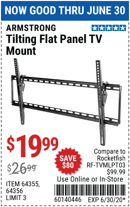 Large Tilt Flat Panel TV Mount