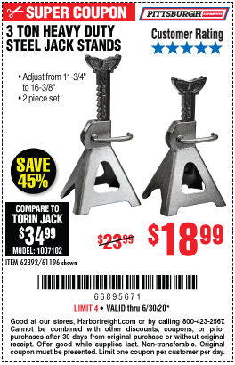 3 Ton Steel Jack Stands