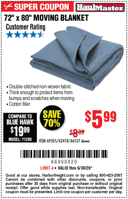 72 in. x 80 in. Moving Blanket