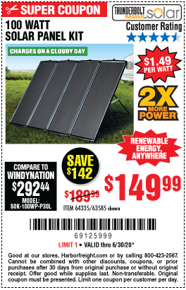 100 Watt Solar Panel Kit