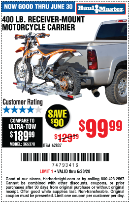 Harbor freight haul master motorcycle carrier online