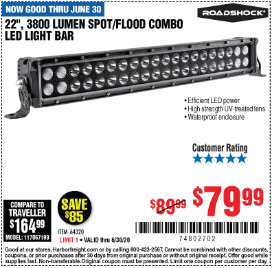 22 in. Spot/Flood Combo LED Light Bar