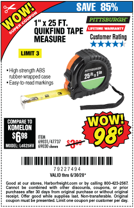 25 ft. x 1 in. QuikFind Tape Measure with ABS Casing