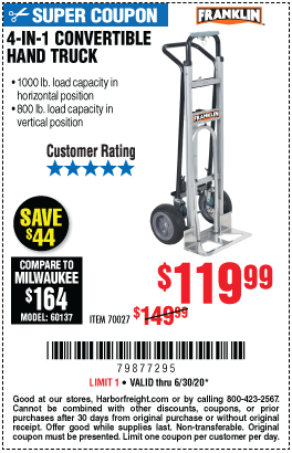 4-in-1 Convertible Hand Truck