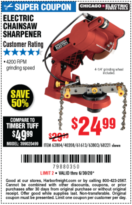 ELECTRIC CHAIN SAW SHARPENER