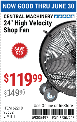 24 in. High Velocity Shop Fan