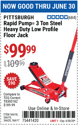 3 Ton Low Profile Rapid Pump® Floor Jack