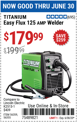 Titanium Easy-Flux 125 Amp Welder