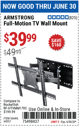 37 in. to 80 in. Full-Motion TV Wall Mount