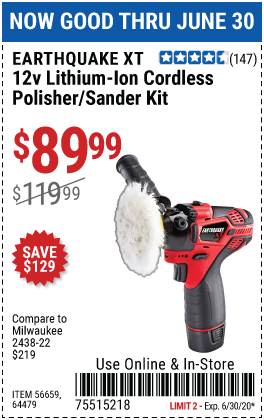 12V Max Lithium Cordless Compact Polisher/Sander Kit