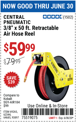 3/8 in. x 50 ft. Retractable Hose Reel