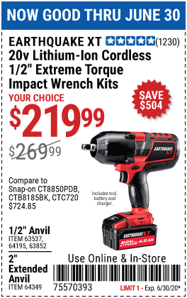 20V Max Lithium 1/2 in. Cordless Xtreme Torque Impact Wrench Kit