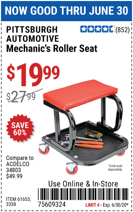 MECHANIC'S ROLLER SEAT