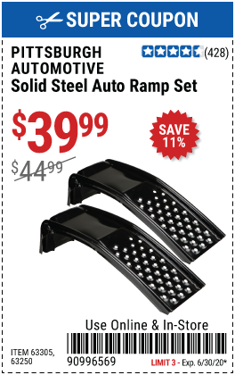 SOLID STEEL AUTO RAMP SET