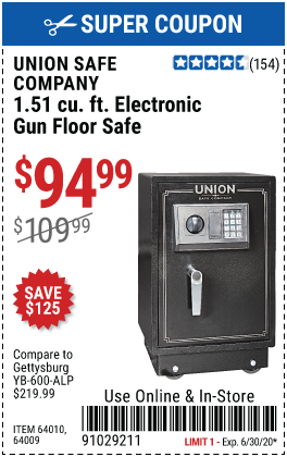 1.51 cu. ft. Electronic Lock Gun Floor Safe