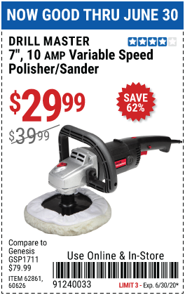 7 in. 10 Amp Variable Speed Polisher