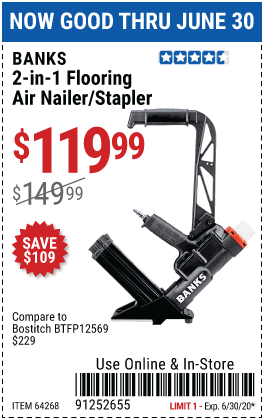 2-in-1 Flooring Air Nailer/Stapler