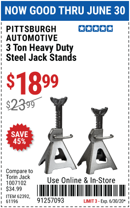 3 Ton Steel Jack Stands