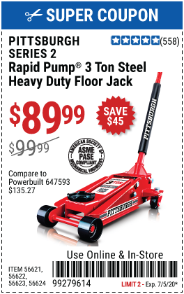 3 Ton Heavy Duty Rapid Pump® Floor Jack